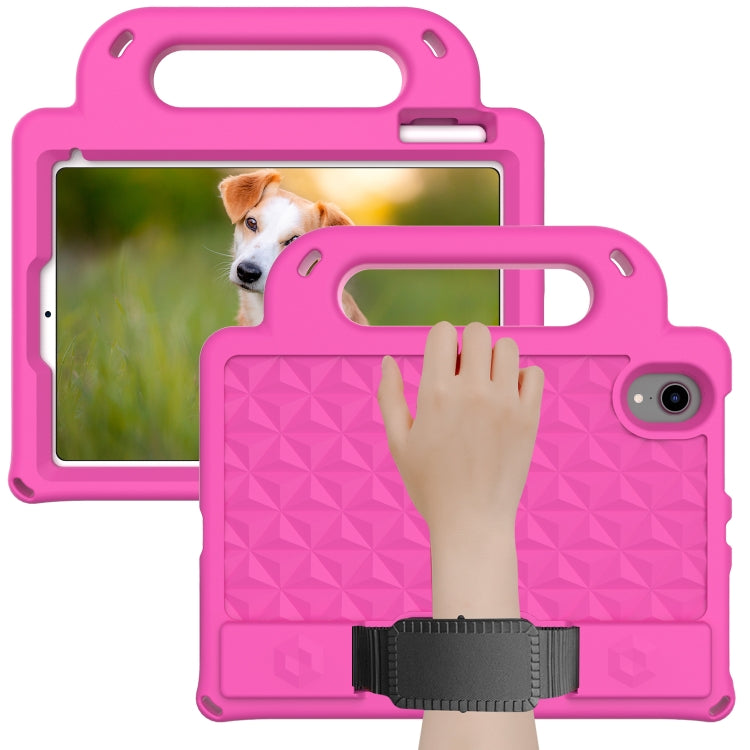 For iPad mini 6 Diamond Series EVA Anti-Fall Shockproof Sleeve Protective Shell Tablet Case with Holder & Strap(Rose Red) - iPad mini 6 Cases by buy2fix | Online Shopping UK | buy2fix