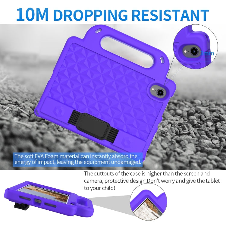 For iPad mini 6 Diamond Series EVA Anti-Fall Shockproof Sleeve Protective Shell Tablet Case with Holder & Strap(Purple) - iPad mini 6 Cases by buy2fix | Online Shopping UK | buy2fix