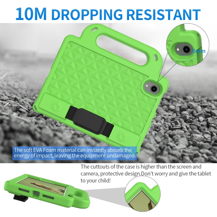 For iPad mini 6 / mini 2024 Diamond Series EVA Shockproof Tablet Case with Holder & Strap(Green) - iPad mini 6 Cases by buy2fix | Online Shopping UK | buy2fix
