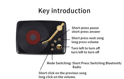 Retro style,built-in high-sensitivity FM receiving   antenna,long-term voyage - Desktop Speaker by buy2fix | Online Shopping UK | buy2fix