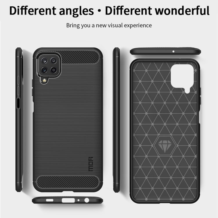 For Samsung Galaxy A22 4G MOFI Gentleness Series Brushed Texture Carbon Fiber Soft TPU Case(Black) - Galaxy Phone Cases by MOFI | Online Shopping UK | buy2fix