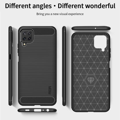 For Samsung Galaxy A22 4G MOFI Gentleness Series Brushed Texture Carbon Fiber Soft TPU Case(Gray) - Galaxy Phone Cases by MOFI | Online Shopping UK | buy2fix