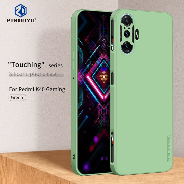 For Xiaomi Redmi K40 Gaming PINWUYO Touching Series Liquid Silicone TPU Shockproof Case(Green) - Xiaomi Cases by PINWUYO | Online Shopping UK | buy2fix