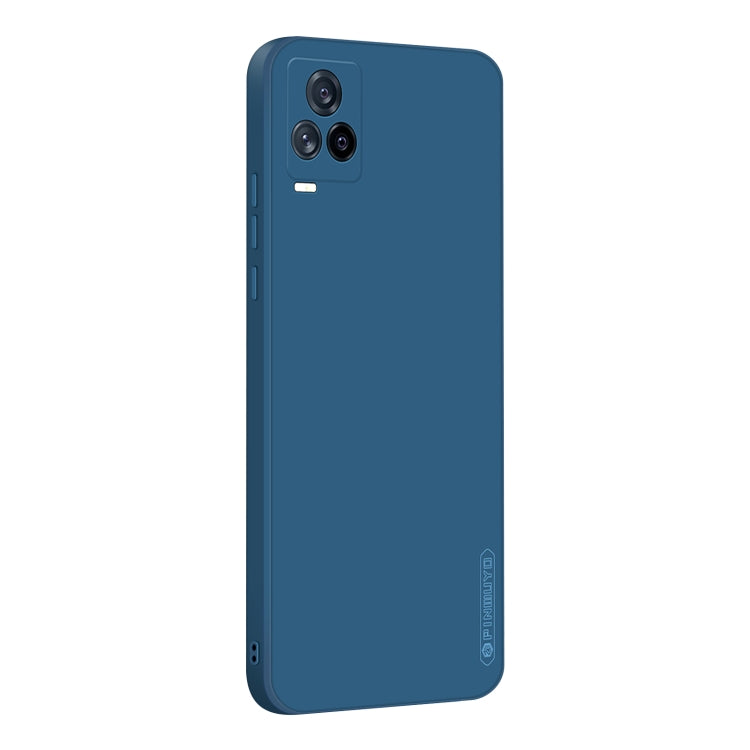 For vivo IQOO7 PINWUYO Touching Series Liquid Silicone TPU Shockproof Case(Blue) - OPPO Cases by PINWUYO | Online Shopping UK | buy2fix