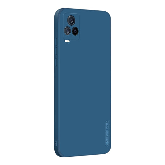 For vivo IQOO7 PINWUYO Touching Series Liquid Silicone TPU Shockproof Case(Blue)