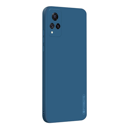 For vivo S9 PINWUYO Touching Series Liquid Silicone TPU Shockproof Case(Blue) - OPPO Cases by PINWUYO | Online Shopping UK | buy2fix