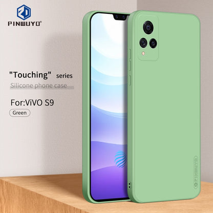 For vivo S9 PINWUYO Touching Series Liquid Silicone TPU Shockproof Case(Green) - OPPO Cases by PINWUYO | Online Shopping UK | buy2fix