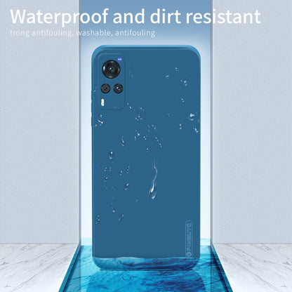 For vivo X60 PINWUYO Touching Series Liquid Silicone TPU Shockproof Case(Blue) - OPPO Cases by PINWUYO | Online Shopping UK | buy2fix