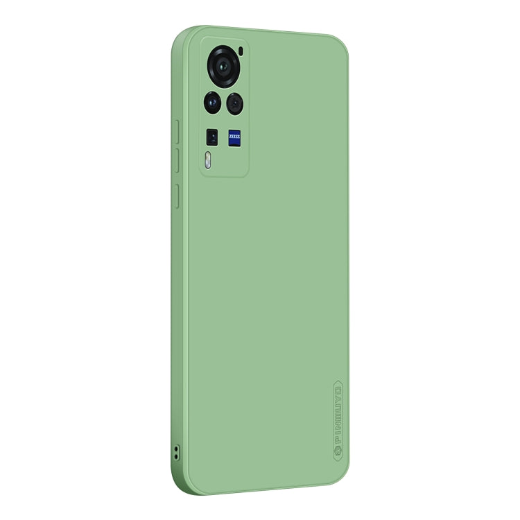 For vivo X60 Pro PINWUYO Touching Series Liquid Silicone TPU Shockproof Case(Green) - OPPO Cases by PINWUYO | Online Shopping UK | buy2fix