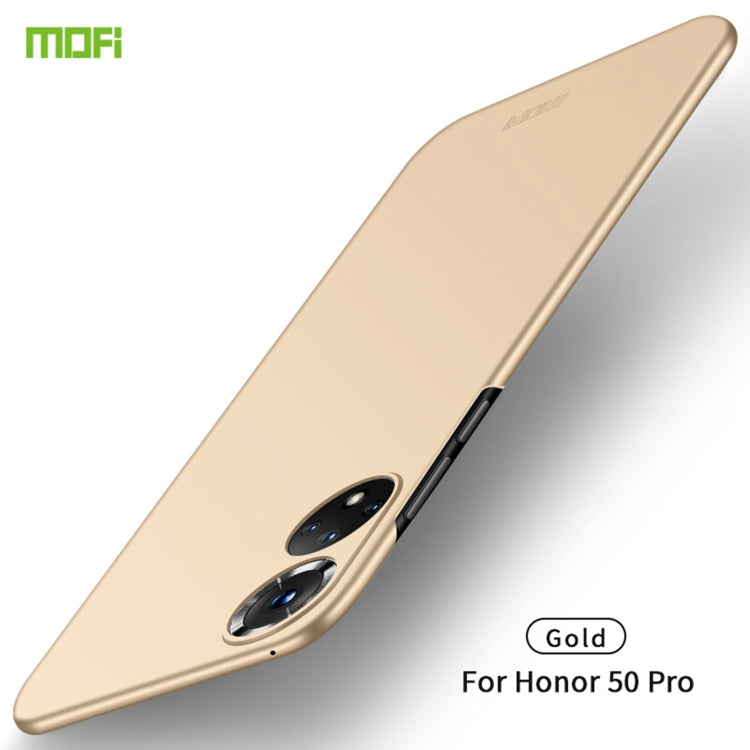 For Honor 50 Pro MOFI Frosted PC Ultra-thin Hard Case(Gold) - Honor Cases by MOFI | Online Shopping UK | buy2fix