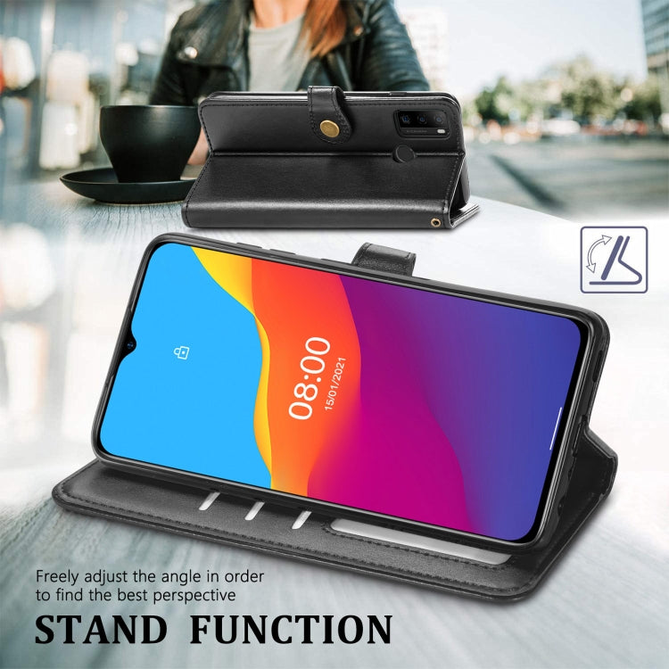 For Blackview A70 Solid Color Leather Buckle Phone Case with Lanyard & Photo Frame & Card Slot & Wallet & Stand Function(Red) - More Brand by buy2fix | Online Shopping UK | buy2fix