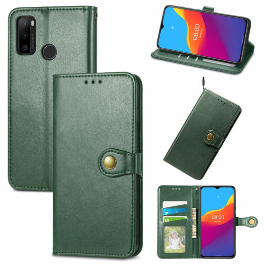 For Ulefone Note 10 Solid Color Leather Buckle Phone Case with Lanyard & Photo Frame & Card Slot & Wallet & Stand Function(Green) - Ulefone Cases by buy2fix | Online Shopping UK | buy2fix