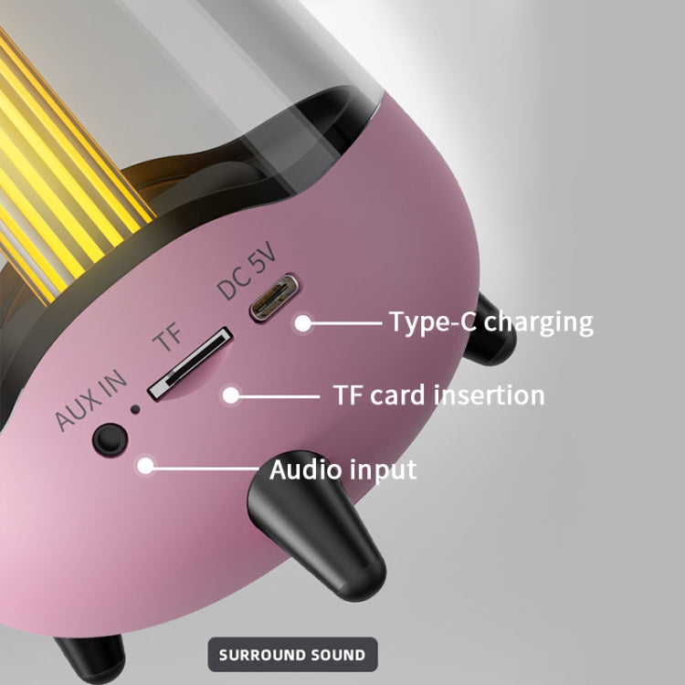 LP-20 LED Night Light Wireless Bluetooth 5.0 Music Speaker Support TF Card / AUX(Pink) - Desktop Speaker by buy2fix | Online Shopping UK | buy2fix