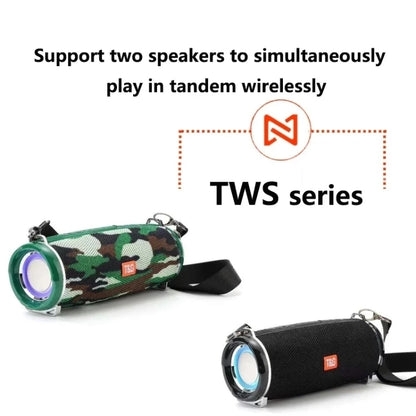 T&G TG192 LED Flashing Light Portable Wireless Bass 3D Stereo Bluetooth Speaker, Support FM / TF Card / USB(Green) - Desktop Speaker by T&G | Online Shopping UK | buy2fix