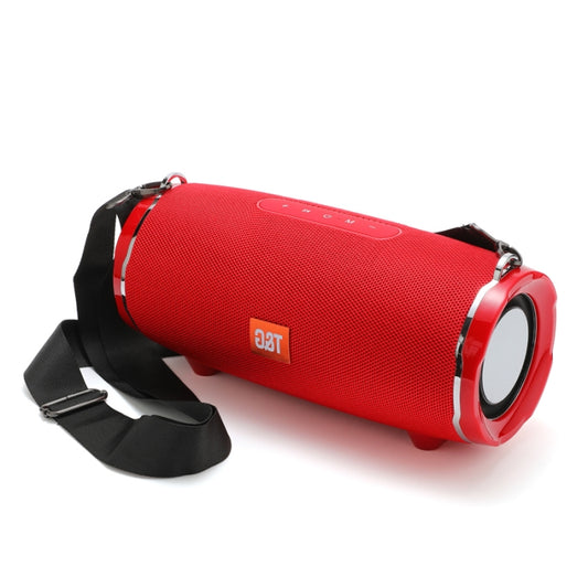 T&G TG187 Portable Waterproof Wireless Bass Surround Bluetooth Speaker with Shoulder Strap, Support FM / TF  Card(Red) - Desktop Speaker by T&G | Online Shopping UK | buy2fix