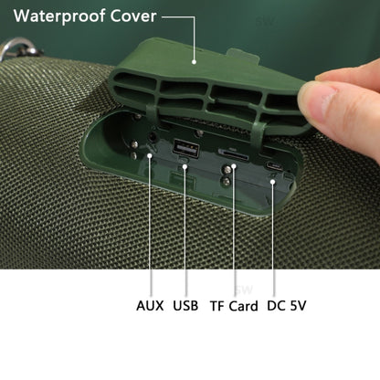 T&G TG187 Portable Waterproof Wireless Bass Surround Bluetooth Speaker with Shoulder Strap, Support FM / TF  Card(Green) - Desktop Speaker by T&G | Online Shopping UK | buy2fix