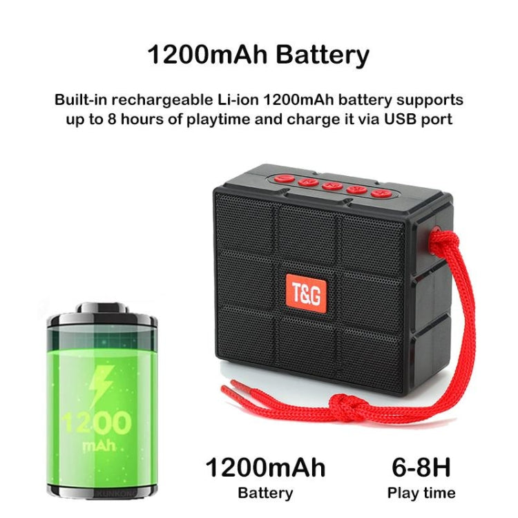 T&G TG311 LED Flashlight Portable Bluetooth Speaker, Support TF Card / FM / 3.5mm AUX / U Disk(Gray) - Desktop Speaker by T&G | Online Shopping UK | buy2fix