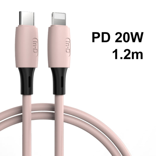 ENKAY Hat-Prince ENK-CB209 PD 20W 3A Type-C to 8 Pin Silicone Data Sync Fast Charging Cable, Cable Length: 1.2m(Pink) by ENKAY