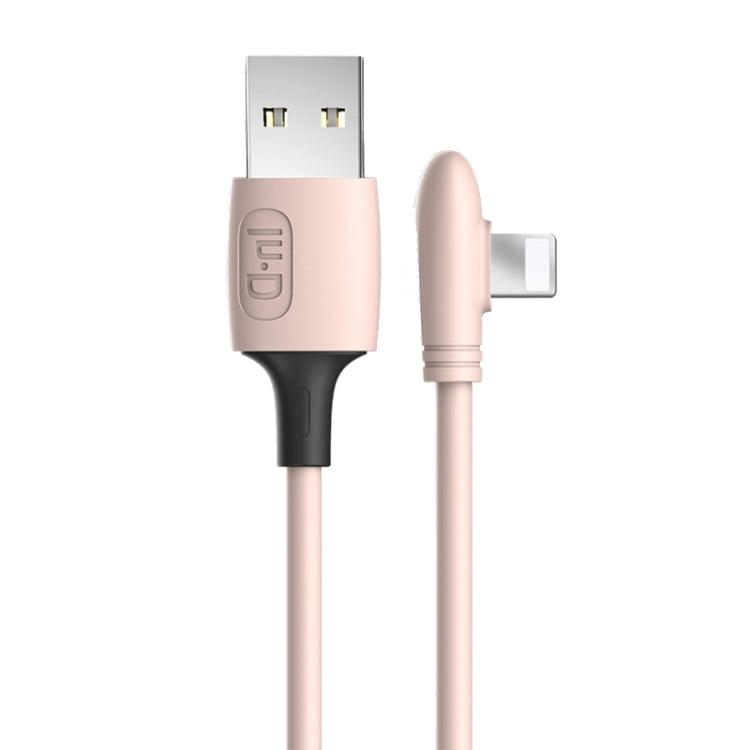 ENKAY Hat-Prince ENK-CB210 2.4A USB to 8 Pin 90 Degree Elbow Silicone Data Sync Fast Charging Cable, Cable Length: 1.2m(Pink) - Normal Style Cable by ENKAY | Online Shopping UK | buy2fix