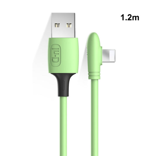 ENKAY Hat-Prince ENK-CB210 2.4A USB to 8 Pin 90 Degree Elbow Silicone Data Sync Fast Charging Cable, Cable Length: 1.2m(Green) by ENKAY