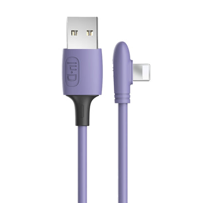 ENKAY Hat-Prince ENK-CB211 2.4A USB to 8 Pin 90 Degree Elbow Silicone Data Sync Fast Charging Cable, Cable Length: 1.8m(Purple) - Normal Style Cable by ENKAY | Online Shopping UK | buy2fix