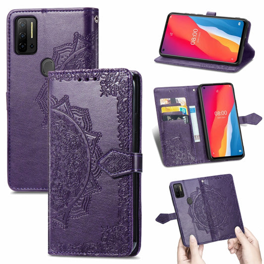 For Ulefone Note 11 Plus Mandala Flower Embossed Horizontal Flip Leather Case with Bracket / Card Slot / Wallet / Lanyard(Purple) by buy2fix