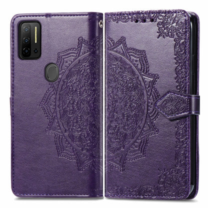 For Ulefone Note 11 Plus Mandala Flower Embossed Horizontal Flip Leather Case with Bracket / Card Slot / Wallet / Lanyard(Purple) by buy2fix