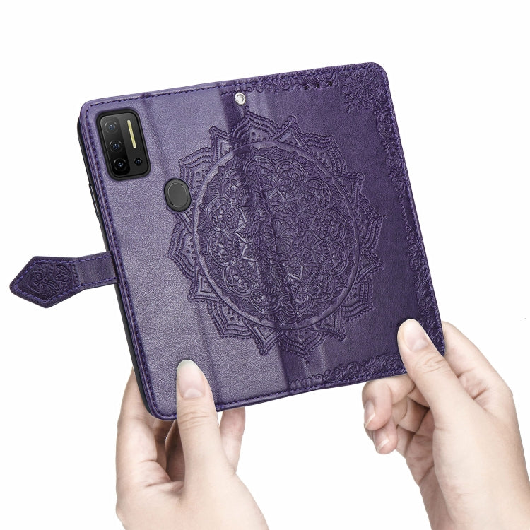 For Ulefone Note 11 Plus Mandala Flower Embossed Horizontal Flip Leather Case with Bracket / Card Slot / Wallet / Lanyard(Purple) by buy2fix