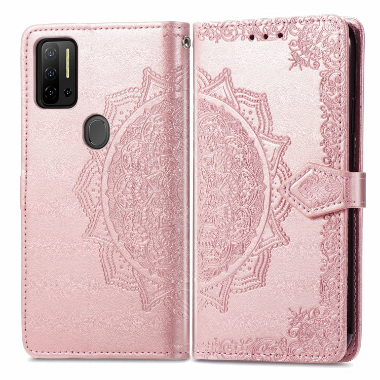 For Ulefone Note 11 Plus Mandala Flower Embossed Horizontal Flip Leather Case with Bracket / Card Slot / Wallet / Lanyard(Rose Gold) by buy2fix