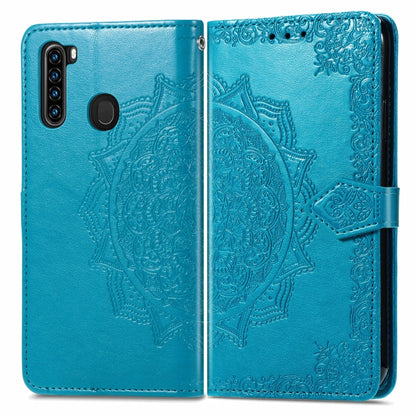 For Blackview A80 Pro Mandala Flower Embossed Horizontal Flip Leather Case with Holder & Three Card Slots & Wallet & Lanyard(Blue) - More Brand by buy2fix | Online Shopping UK | buy2fix