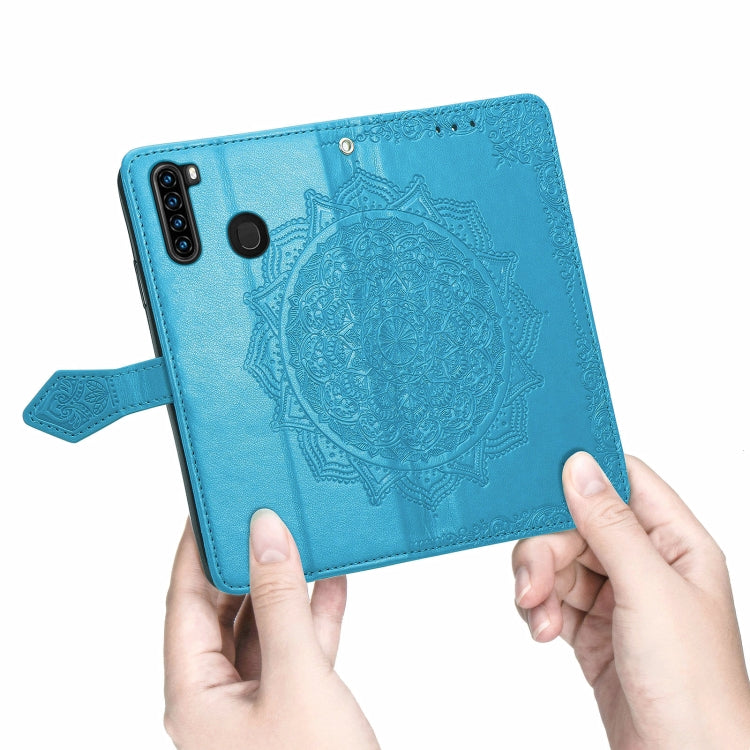 For Blackview A80 Pro Mandala Flower Embossed Horizontal Flip Leather Case with Holder & Three Card Slots & Wallet & Lanyard(Blue) - More Brand by buy2fix | Online Shopping UK | buy2fix