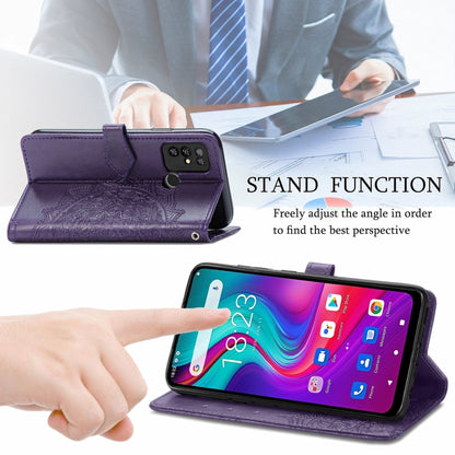 For Doogee X96 Pro Mandala Flower Embossed Horizontal Flip Leather Case with Holder & Three Card Slots & Wallet & Lanyard(Purple) - More Brand by buy2fix | Online Shopping UK | buy2fix