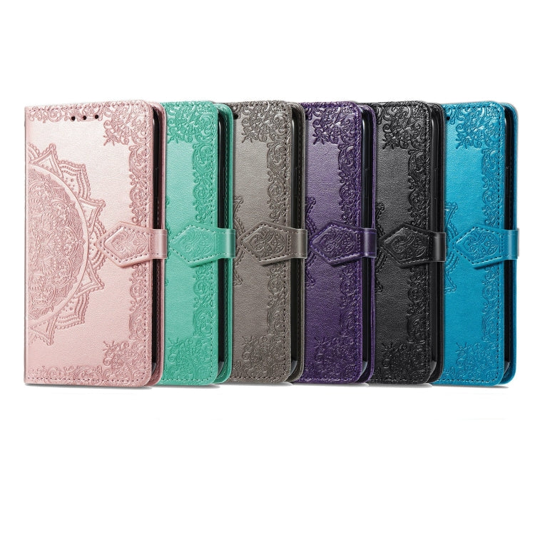 For Doogee X96 Pro Mandala Flower Embossed Horizontal Flip Leather Case with Holder & Three Card Slots & Wallet & Lanyard(Grey) - More Brand by buy2fix | Online Shopping UK | buy2fix