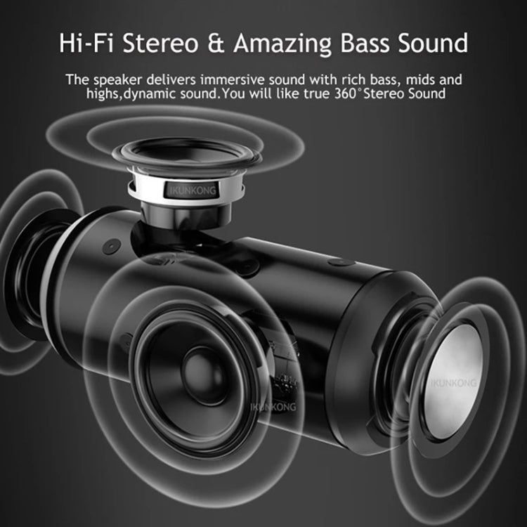 T&G TG621 Portable Waterproof 3D Stereo Wireless Speaker, Support FM Radio / TWS / TF Card(Black) - Waterproof Speaker by T&G | Online Shopping UK | buy2fix