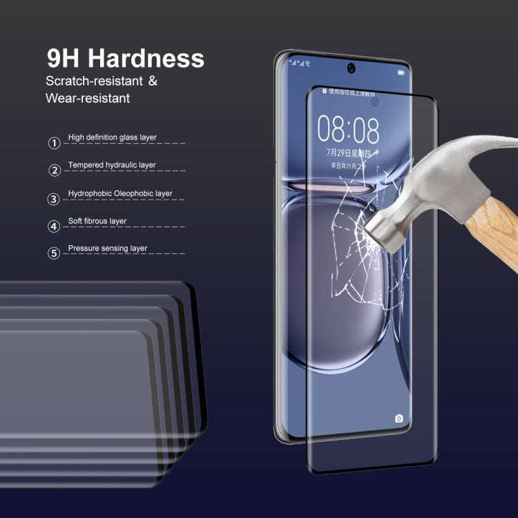 For Huawei P50 Pro ENKAY Hat-Prince 3D Curved Explosion-proof Full Coverage Film Heat Bending Tempered Glass Protector - Huawei Tempered Glass by ENKAY | Online Shopping UK | buy2fix