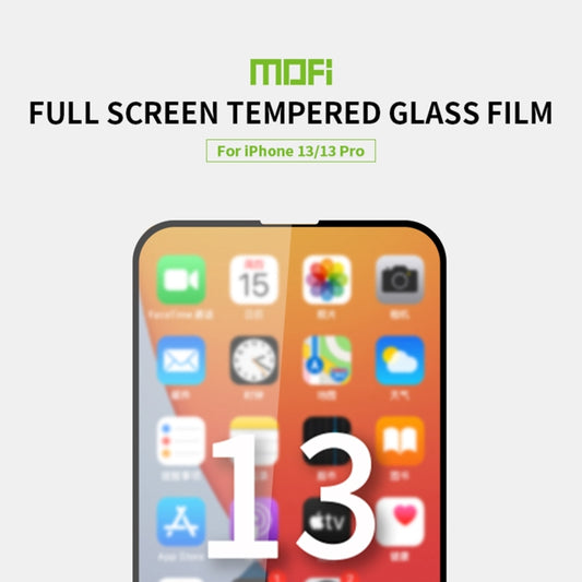 For iPhone 13 / 13 Pro MOFI 9H 2.5D Full Screen Tempered Glass Film(Black) by MOFI