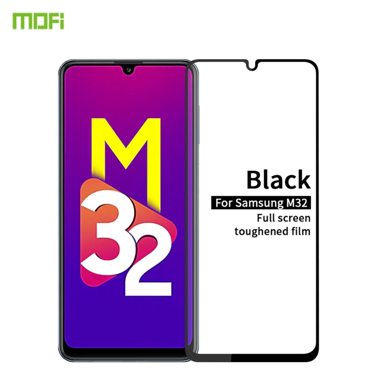 For Samsung Galaxy M32 MOFI 9H 2.5D Full Screen Tempered Glass Film(Black) by MOFI