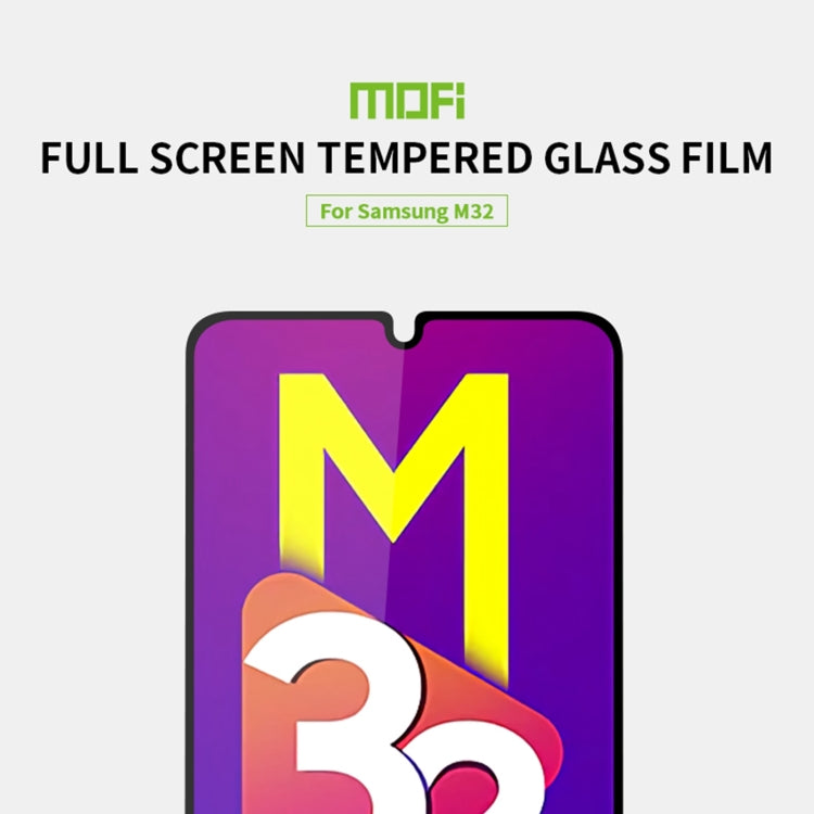 For Samsung Galaxy M32 MOFI 9H 2.5D Full Screen Tempered Glass Film(Black) by MOFI