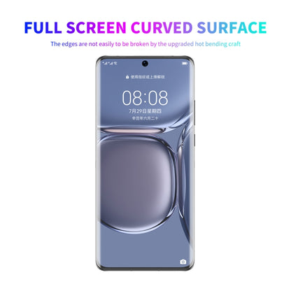 For Huawei P50 Pro 2 PCS ENKAY Hat-Prince 3D Curved Full Coverage PET Hot Bending HD Screen Protector Soft Film Support Fingerprint Unlock - For Huawei by ENKAY | Online Shopping UK | buy2fix