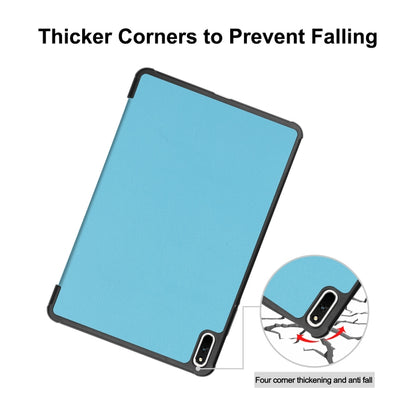 For Huawei MatePad 11 2021 ENKAY Custer Texture Horizontal Flip PU+PC Leather Case with Three-folding Holder & Sleep / Wake-up Function(Dark Blue) - Huawei by ENKAY | Online Shopping UK | buy2fix