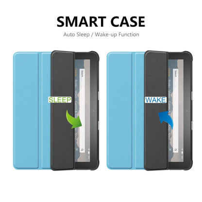 For Amazon Fire HD 8 / HD 8 Plus (2020) ENKAY Custer Texture Horizontal Flip PU+PC Leather Case with Three-folding Holder & Sleep / Wake-up Function(Dark Green) - Amazon by ENKAY | Online Shopping UK | buy2fix