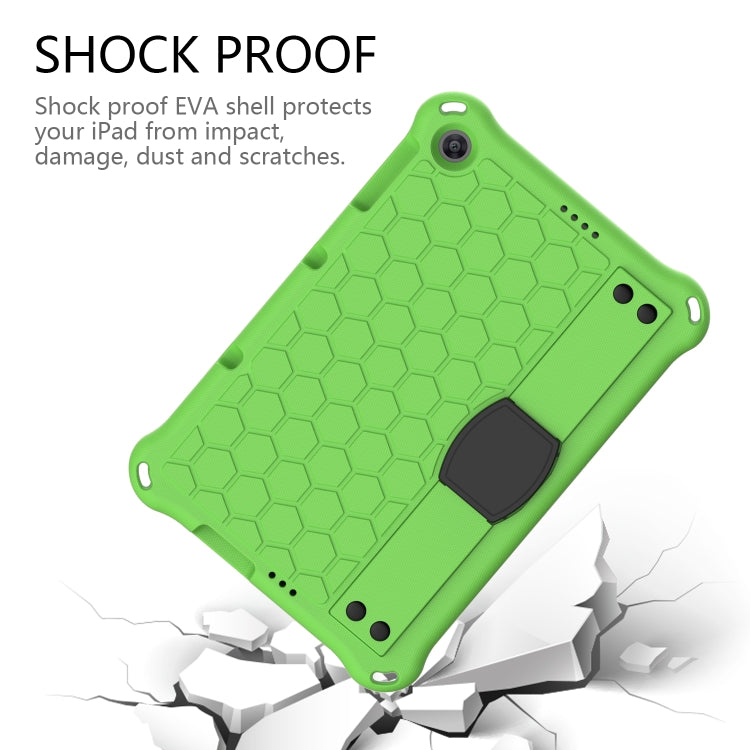 For Huawei MediaPad T10 9.7 / T10 10.1 Honeycomb Design EVA + PC Material Four Corner Anti Falling Protective Shell with Strap(Green+Black) - Huawei by buy2fix | Online Shopping UK | buy2fix