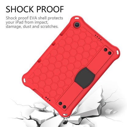 For Huawei MediaPad T10 9.7 / T10 10.1 Honeycomb Design EVA + PC Material Four Corner Anti Falling Protective Shell with Strap(Red+Black) - Huawei by buy2fix | Online Shopping UK | buy2fix