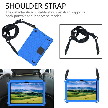 For Huawei MediaPad T10 9.7 / T10 10.1 Honeycomb Design EVA + PC Material Four Corner Anti Falling Protective Shell with Strap(Blue+Black) - Huawei by buy2fix | Online Shopping UK | buy2fix