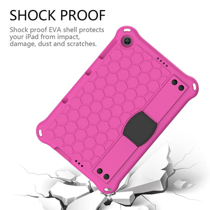 For Huawei MediaPad T10 9.7 / T10 10.1 Honeycomb Design EVA + PC Material Four Corner Anti Falling Protective Shell with Strap(Rose Red+Black) - Huawei by buy2fix | Online Shopping UK | buy2fix