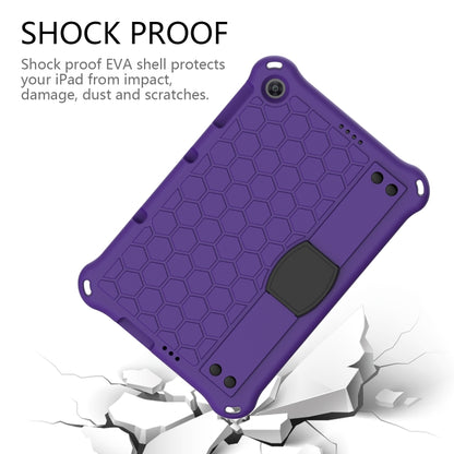 For Huawei MediaPad T10 9.7 / T10 10.1 Honeycomb Design EVA + PC Material Four Corner Anti Falling Protective Shell with Strap(Purple+Black) - Huawei by buy2fix | Online Shopping UK | buy2fix