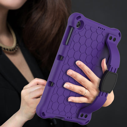 For Huawei MediaPad T10 9.7 / T10 10.1 Honeycomb Design EVA + PC Material Four Corner Anti Falling Protective Shell with Strap(Purple+Black) - Huawei by buy2fix | Online Shopping UK | buy2fix