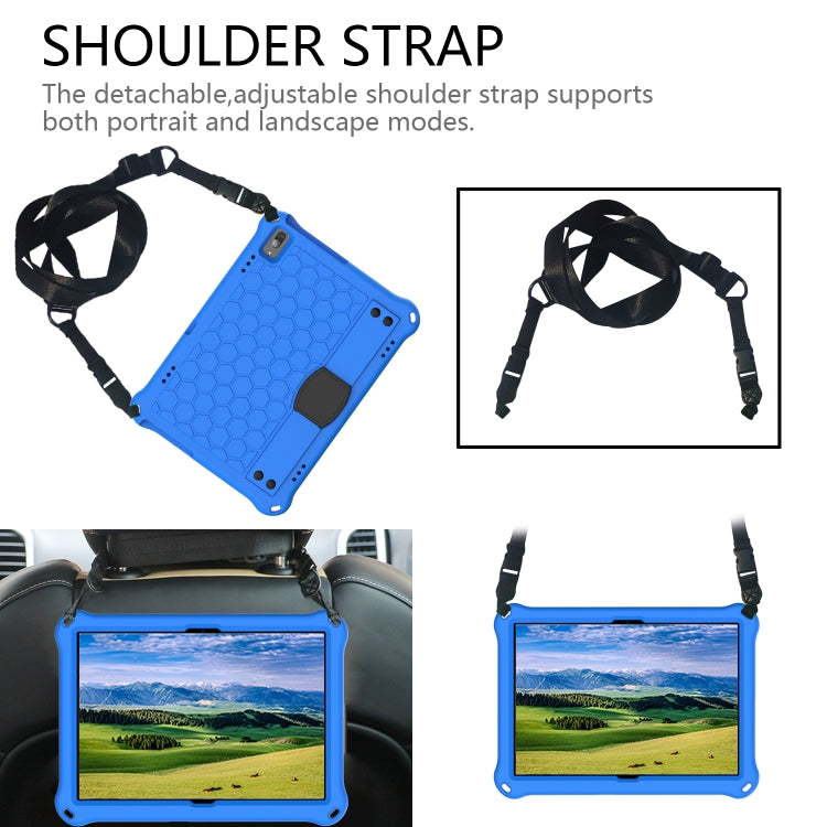 For Lenovo Tab M10 TB-X505X/F Honeycomb Design EVA + PC Material Four Corner Anti Falling Flat Protective Shell with Strap(Blue+Black) - Lenovo by buy2fix | Online Shopping UK | buy2fix