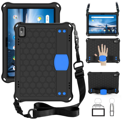 For Lenovo Smart Tab M10 TB-605F Honeycomb Design EVA + PC Material Four Corner Anti Falling Flat Protective Shell with Strap(Black+Blue) - Lenovo by buy2fix | Online Shopping UK | buy2fix