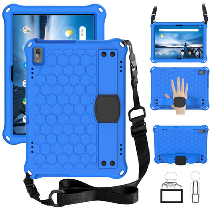 For Lenovo Smart Tab M10 TB-605F Honeycomb Design EVA + PC Material Four Corner Anti Falling Flat Protective Shell with Strap(Blue+Black) - Lenovo by buy2fix | Online Shopping UK | buy2fix
